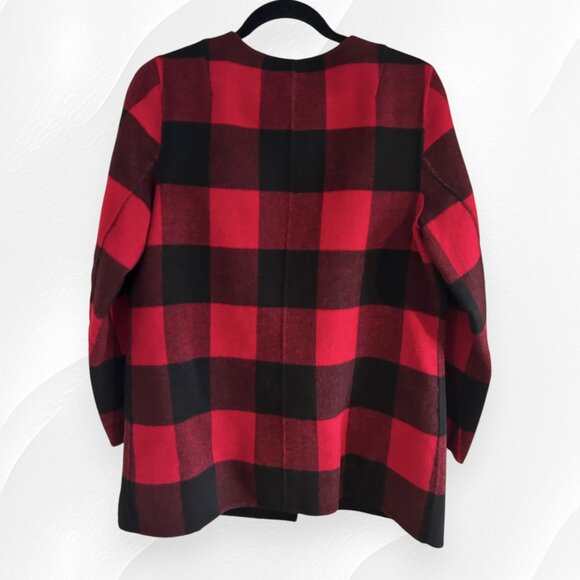 Talbots buffalo plaid double-face topper jacket - Picture 4 of 13